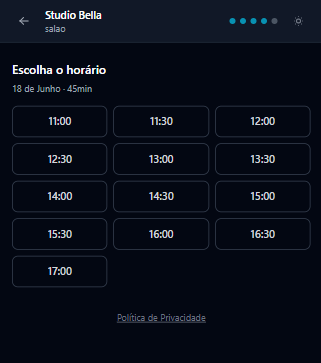 Escolher horário
